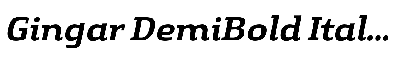 Gingar DemiBold Italic
